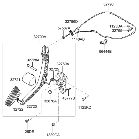 2021 Hyundai Genesis G80  Clip Diagram for 327961C000
