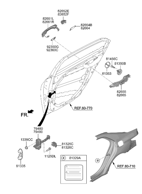 2015 Hyundai Sonata Hybrid  Pad-Front, RH Diagram for 82663D2000