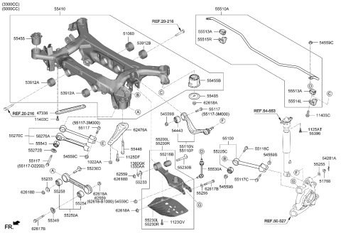 2023 Hyundai Genesis GV60  Link Assembly-Rear Stabilizer Diagram for 55530D2000