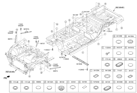 2015 Hyundai Sonata Hybrid Strut Bar-Front, LH Diagram for 66872D2000