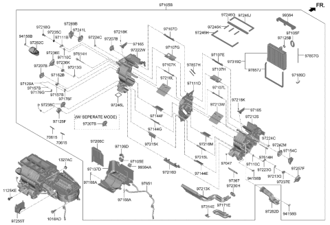 2015 Hyundai Sonata Hybrid  Seal(A)-Heater To Duct Diagram for 97245D2500