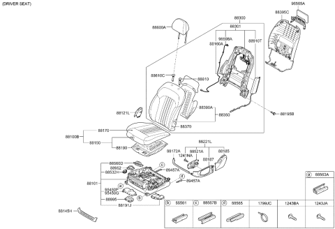 2023 Hyundai Genesis GV60  COVERING ASSY-FR BACK, LH Diagram for 88360D2540NNQ