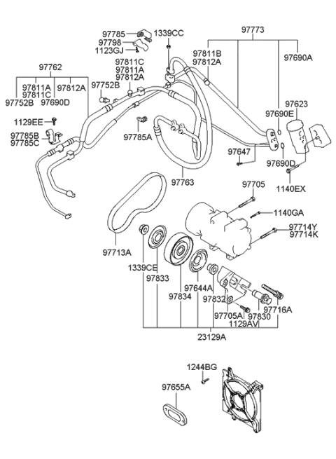 2018 Hyundai Santa Fe  Bolt Diagram for 976472D010