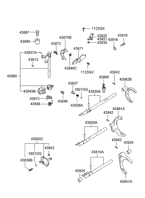 2016 Hyundai Santa Fe  Bolt Diagram for 4388728000