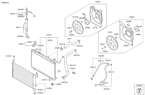 2016 Hyundai Santa Fe Cap Assembly-Radiator Reservoir Diagram for 254402C000