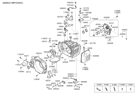 2019 Hyundai Santa Fe  Bearing-Needle Roller Diagram for 4527539000