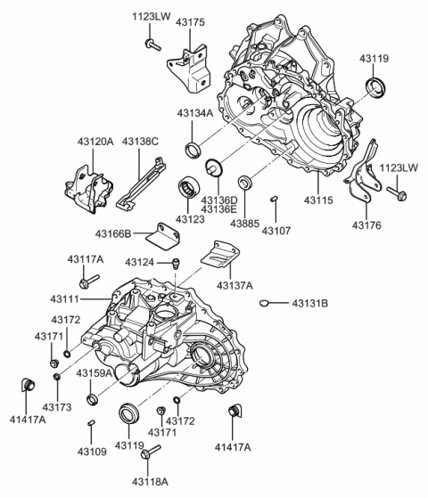 2016 Hyundai Santa Fe Bolt Diagram for 4311839900