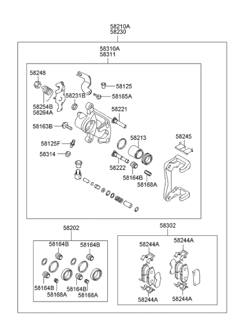 2018 Hyundai Santa Fe Cap-Bleeder Screw Diagram for 5812132000