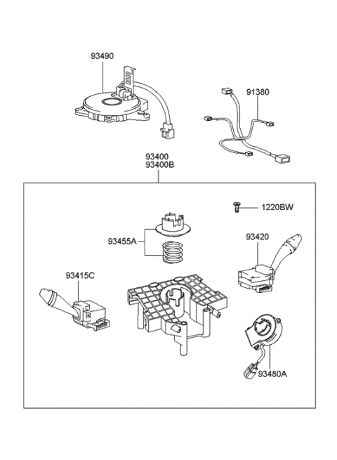 2018 Hyundai Santa Fe  Screw-Machine Diagram for 1220103121
