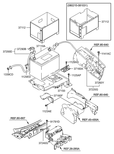 2016 Hyundai Santa Fe  Cable Assembly-Ground Diagram for 372102C100