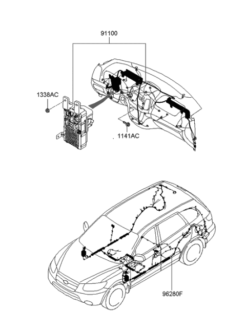 2020 Hyundai Sonata  Feeder Cable-Antenna Diagram for 962702B570