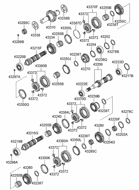 2020 Hyundai Sonata Shaft Sub Assembly-Input Diagram for 4320624330