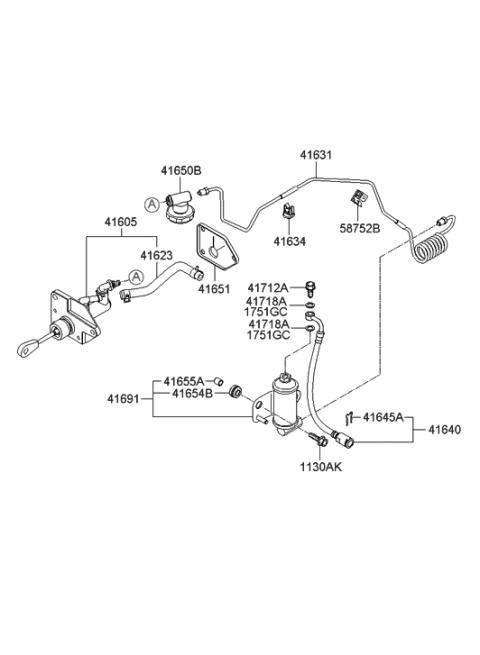 2020 Hyundai Sonata  Hose-Clutch Diagram for 416402B200