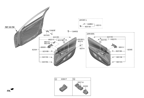 2009 Hyundai Accent Grommet-Screw Diagram for 823131F000NNB