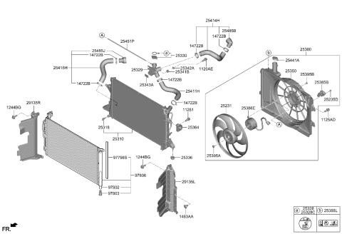 2011 Hyundai Accent Fan-Cooling Diagram for 25231B5300