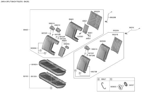 2014 Hyundai Accent  Pad Assembly-Rear Seat Cushion Diagram for 89150AA000