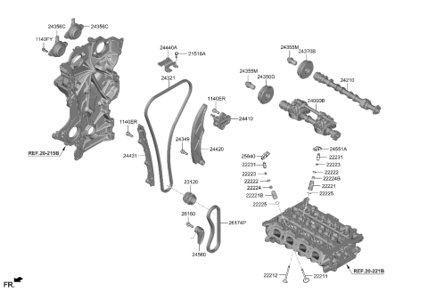 2014 Hyundai Accent  Sprocket-Crankshaft Diagram for 231212J000