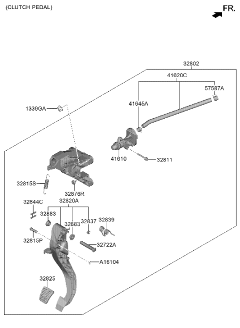 2011 Hyundai Accent Rubber-Stopper Diagram for 32876B2110