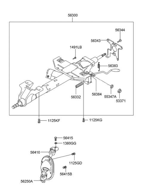2012 Hyundai Genesis  Bolt Diagram for 5641535000