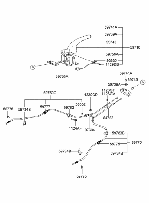 2009 Hyundai Genesis  Bracket-Clamp Diagram for 5975538002