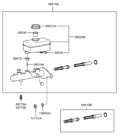 2009 Hyundai Genesis  Valve-Proportioning Control Diagram for 5877538640