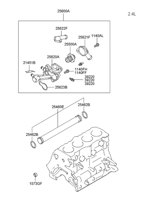2009 Hyundai Genesis  Control Assembly-Coolant Temperature Diagram for 2560038025