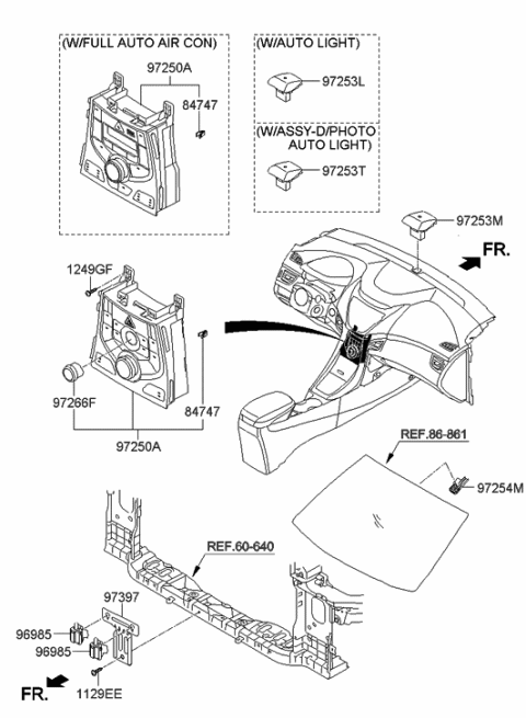 1994 Hyundai Accent  Sensor-Automatic Light Diagram for 972533X200