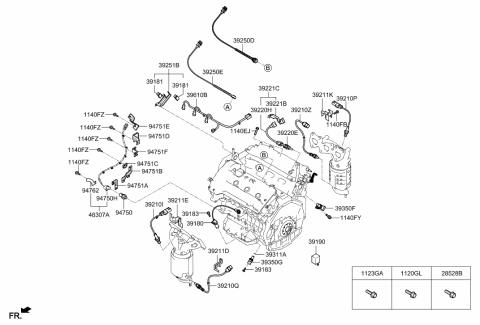 2020 Hyundai Venue  O-Ring Diagram for 393513E100