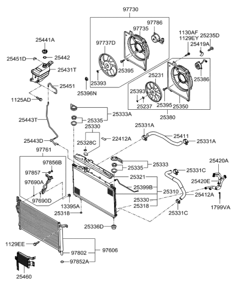 2020 Hyundai Venue  Cooler Assembly-Oil Diagram for 254602B000