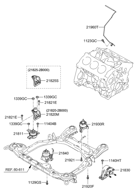 2020 Hyundai Venue  Bolt Diagram for 216143E200