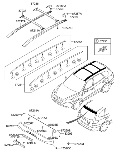 2020 Hyundai Venue  Pad 1-Rear Spoiler Diagram for 872132B000