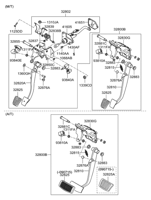 2020 Hyundai Veloster N  Pedal Assembly-Clutch Diagram for 328022B110