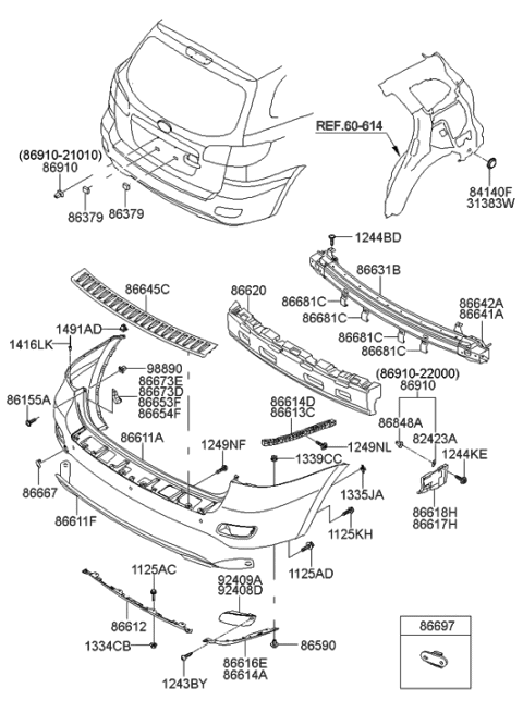 2020 Hyundai Venue  Screw-Tapping Diagram for 1243104259
