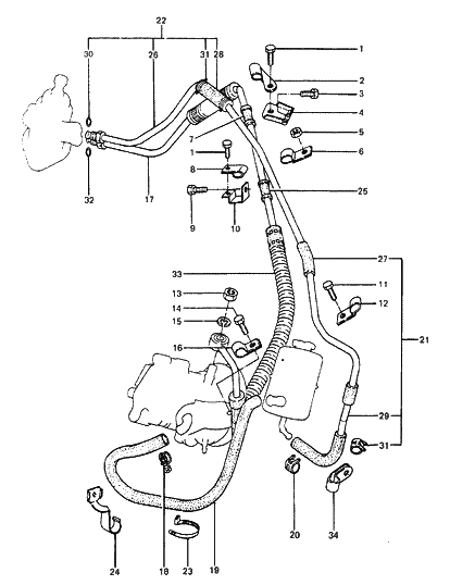 2011 Hyundai Veloster  Clamp-Power Steering Oil Line Diagram for 5758833010