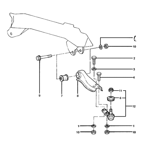 2019 Hyundai Tucson Ball Joint Kit-Suspension Lower Arm LH Diagram for 5450221000