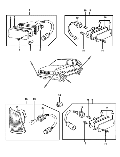 2013 Hyundai Veloster  Bulb Diagram for 1864227008