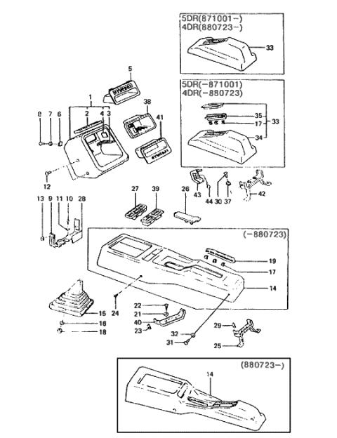 2014 Hyundai Veloster  Console-Main Diagram for 8462021001BL