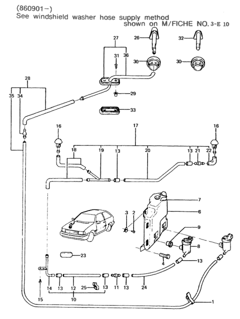 2019 Hyundai Tucson  Connector-Windshield Washer Diagram for 9866421000
