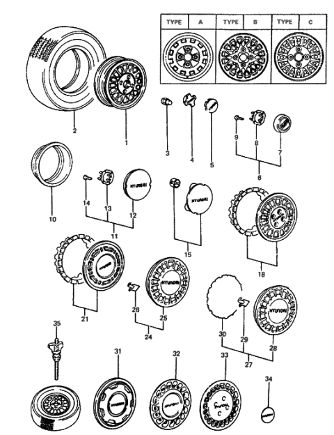 2013 Hyundai Veloster Steel Wheel Half Cap Diagram for 5296021300