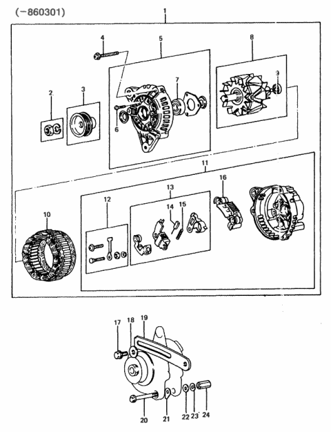 2011 Hyundai Veloster  Nut Diagram for 3731121010