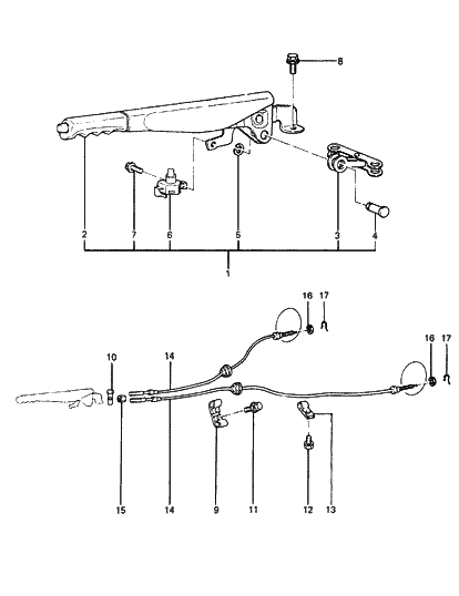 2013 Hyundai Veloster Clamp-Parking Brake Cable Diagram for 5973421000
