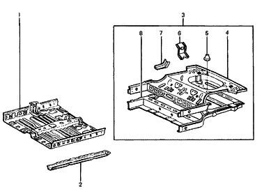 2014 Hyundai Veloster  Panel Complete-Rear Floor Diagram for 6550021222