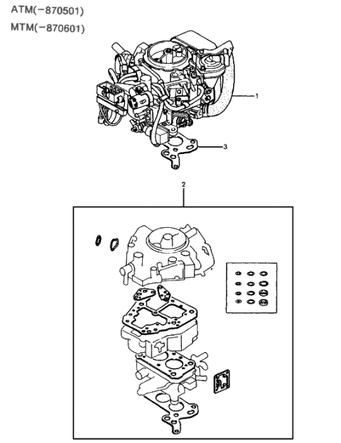 2019 Hyundai Tucson  Gasket Kit-Carburetor Diagram for 3217621300