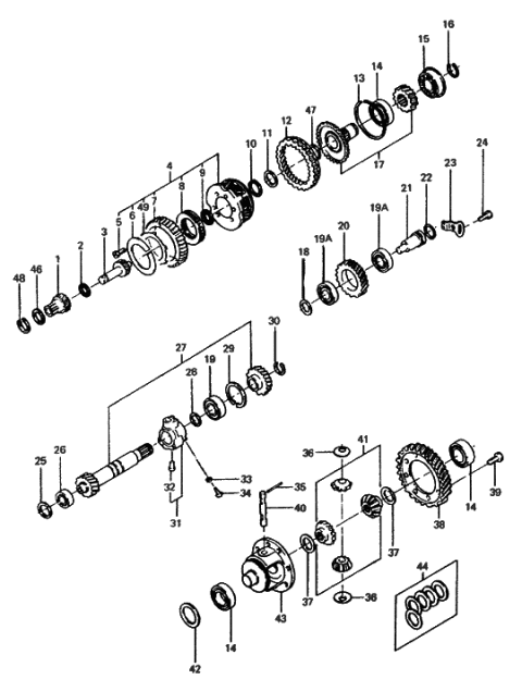 2012 Hyundai Veloster  Gear Kit-Differential Diagram for 4583536000