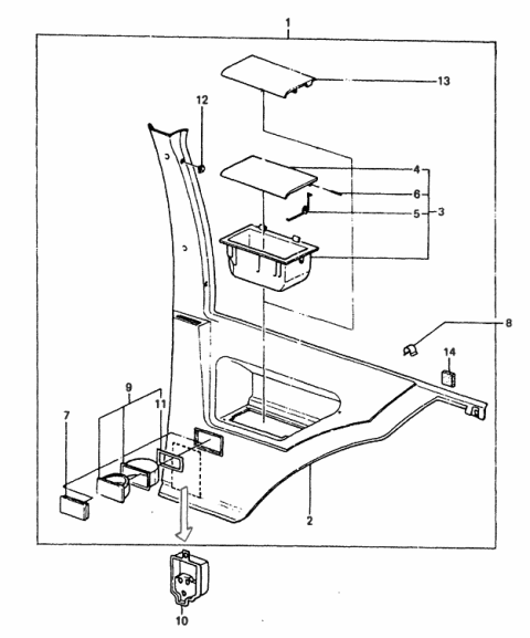 2012 Hyundai Veloster  Clip-Rear Door Ashtray Holder Diagram for 8379311000