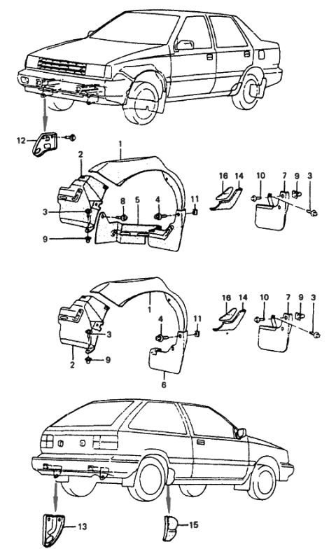 2011 Hyundai Veloster  Guard Assembly-Front Wheel, LH Diagram for 8645121000