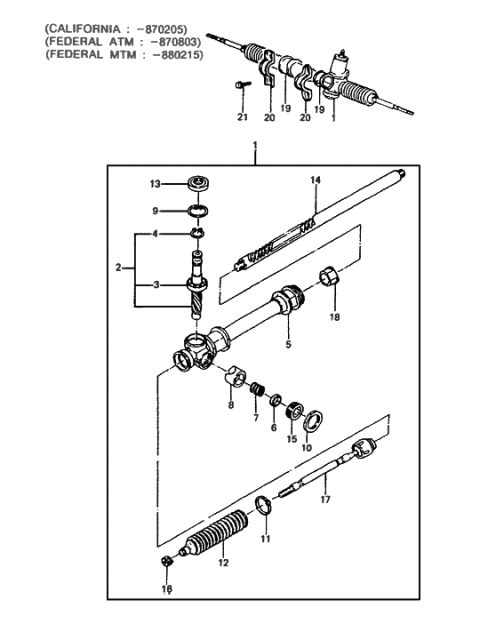 2014 Hyundai Veloster  Pinion Assembly-Steering Gear Box Diagram for 5651021000