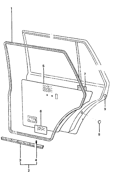 2014 Hyundai Veloster  Weatherstrip Assembly-Rear Door Lower LH Diagram for 8313021101