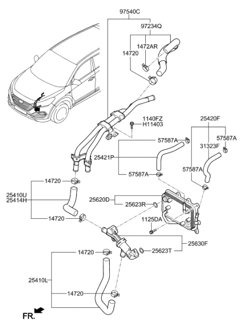 2020 Hyundai Sonata Hybrid  O-Ring Diagram for 25625D3000