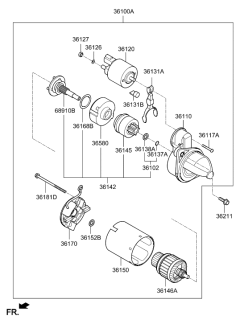 2021 Hyundai Tucson  Washer Diagram for 3615221740